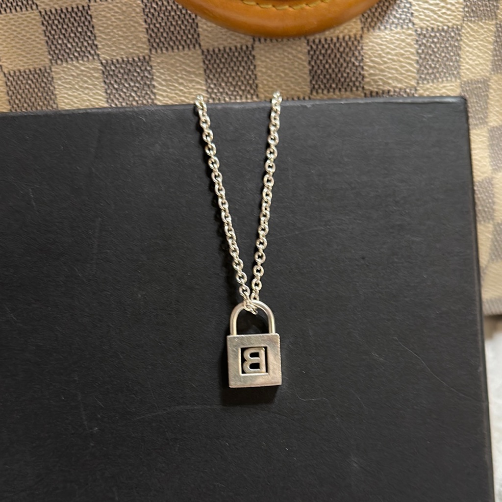 Tiffany & Co. Silver Padlock Necklace With Minimalist Design